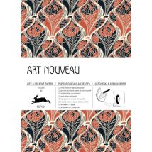 Papiers Créatifs - Motifs Art Nouveau - Scrapbooking - 12 Feuilles - 50x70cm - Hot off the press