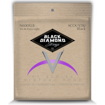 Black Diamond Phosphore Bronze Black Coated 10/46 - Cordes Pour Acoustique/folk