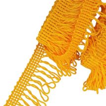 Planchette 25m Frange Déco Non Lavable Jaune Or 32mm - MyMercerie