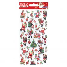 Stickers Mousse 3d - Pères Noël - Global Gift