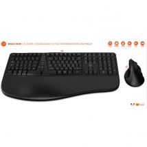 Ensemble Clavier Souris Sans Fil - Ergonomique - C30w - Noir - No Name