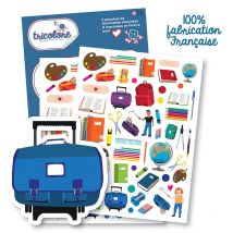 Gommettes - Ecole - Crayons - Cahier - Cartable - Rentrée Des Classes -110 Pièces - Tricotez-moi