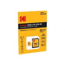 Kodak Micro Sdxc 32gb Premium – Carte Mémoire Microsd Haute Vitesse, Fiable Et Durable, Compatible Avec Smartphones, Tablettes, Caméras Et Plus – 