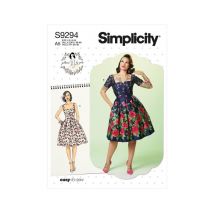 Patron Simplicity 9294 - Robe Avec Haut Ajusté Et Décolleté Carré Du 34 Au 50 (fr)