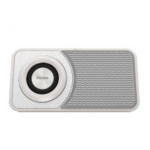 Enceinte Bluetooth Ultra-fine Portable Avec Support Tf Et Lumière Led Blanc Yonis - Yonis