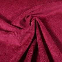 Tissu Velours Milleraies Uni Bordeaux - Au Mètre - Craftine