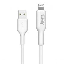 Jaym Câble De Charge Et Synchronisation De Donnée Usb Vers Lightning Mfi 2,4a 2m Blanc