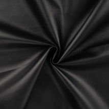 Tissu Simili Cuir D'Habillement Uni Noir - Au Mètre - Craftine