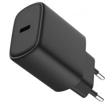 Jaym Chargeur Secteur Rapide Usb-c 20w 3a Power Delivery Et Pps Noir