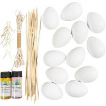 Kit Diy - Oeufs De Pâques Effet Marbré Rose Et Jaune - Annikids
