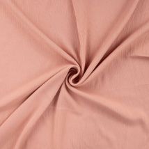 Tissu Crépon De Viscose Uni Saumon - Au Mètre - Craftine