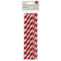 Lot De 24 Pailles En Papier – Coloris Rouge - American Crafts
