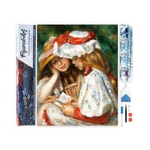 Diamond Painting Broderie Diamant Figured’art 40x50cm Toile Entière Roulée Avec Diamants Carrés - Jeunes Filles Lisant - Renoir - Figured'Art