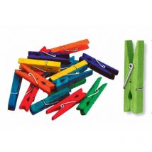 Pinces À Linge En Bois Multicolore 4,5 Cm 50 Pièces - Megacrea DIY