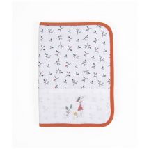 Protège Carnet De Santé À Broder feuillages - Élégance Et Personnalisation Pour Bébé - Dmc Orange - Dmc