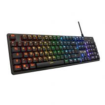Clavier Gaming Mécanique Glab Platinium - Switch Rouge - Rgb - Haute Réactivité - Slim Et Robuste - Noir - The G-Lab