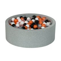 Piscine À Balles Aire De Jeu + 450 Balles Noir, Blanc, Transparent, Orange1 - Velinda