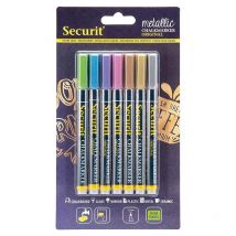 Feutres Craie Metallic - 7 Crayon - Mine De 1-2mm - Securit - Insectlore