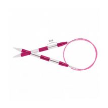 Aiguilles À Tricoter Circulaires Fixes Cable 100 Cm Smartstix Du N° 3 À 10 - Knitpro Rose (n°6,5)