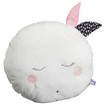 Coussin Déco Lune 30x30cm En Polyester Blanc - Sauthon