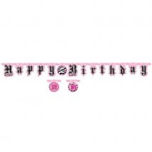 Guirlande Lettres Happy Birthday Girly Fashion - Creative Party