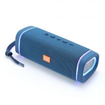 Enceinte Bluetooth Portable Led Rgb Sans Fil Subwoofer Puissant Longue Autonomie Bleu Yonis - Yonis