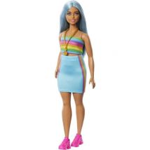 Fashionistas-poupée Cheveux Bleus 65eme Anniversaire Hrh16 - Barbie