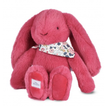 Peluche Lapin Fleurette Fuchsia - 25 Cm - - Doudou et Compagnie