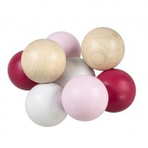 8 Boules En Bois Éveil Rouge - Detoa