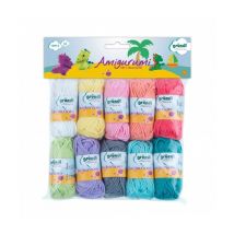 Lot De 10 Mini-pelotes Amigurumi 10g Printemps - Grundl - Certifié Oeko-tex 2 Multicolore - Gründl