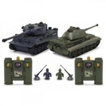 Tank, Chars, Lot De 2 Panzer Tiger Battle Set 1:28 2,4ghz - Jamara 403635