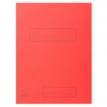 Paquet De 50 Chemises Imprimées 2 Rabats Super 210 - 24x32cm - Rouge - X 5 - Exacompta