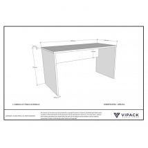 London Bureau Blanc Mat + Bibliotheque Blanc Mat - Vipack