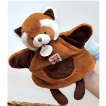 Marionnette A Main Panda Roux – Unicef – 25 Cm - Doudou Et Compagnie - Orange
