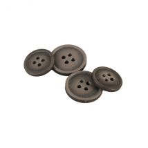 Lot De 3 Boutons Bio Résine 4 Trous Marron - My mercerie