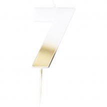 Bougie Chiffre 7 - Ombré Or - Ginger Ray