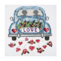 Mini Kit Point De Croix Love 14 X 15,2 Cm – Trimits Love