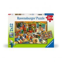 Puzzle 2x12 Pieces - L Atelier De Noel - Nathan