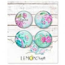 4 Badges Métal Décoration Embelissement Scrapbooking Lemoncraft Silence 09 - LEMONCRAFT
