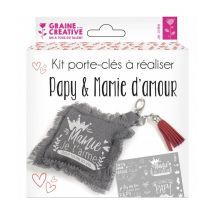 Kit Porte-clés Papy / Mamie - Graine Créative Gris - Graine Creative