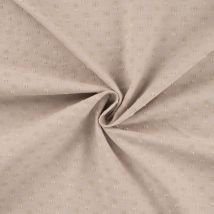 Tissu Plumetis Coton Uni Josh Beige - Au Mètre - Craftine
