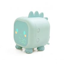 Avizar Réveil Animé Pour Enfant Mon Petit Dino Veilleuse Double Alarme Bleu