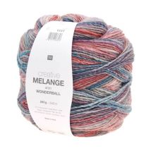 Pelote De Laine Creative Melange Aran Wonderball - 200 Gr - Rico Design 11 Mauve/lierre Multicolore
