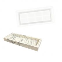 Moule En Silicone 26,6cm X 12,1cm X 3,2cm - Plateau Rectangulaire - Jesmonite