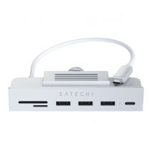 Satechi Hub À Pince Usb-c Pour Imac 24 Pouces 2021 Multiports Avec Bouton Réglable Argent