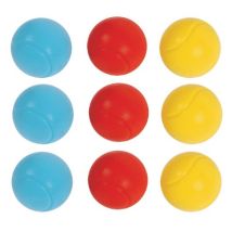 Set De 9 Balles De Tennis En Mousse - Jeu De Raquettes Enfant - Sport Plein Air - Mondo