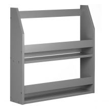 Etagère Murale Suspendue En Bois Gris - HomeStyle4U