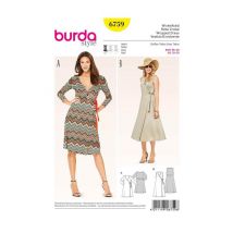 Patron Burda 6759 Robe Du 36 Au 46 Taille N°fr 36-46