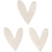 Confettis love, Dim. 15x17 Mm, Blanc Cassé, 10 Gr/ 1 Pq. - CC Hobby