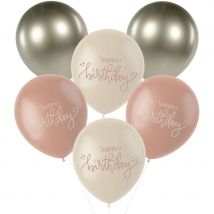 Bouquet 6 Ballons - Crème Rose - Annikids